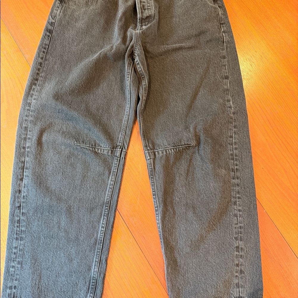 Madewell Black. Barrel Denim Jean Sz 29 - Picture 2 of 5